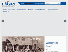 Tablet Screenshot of engro-global.com